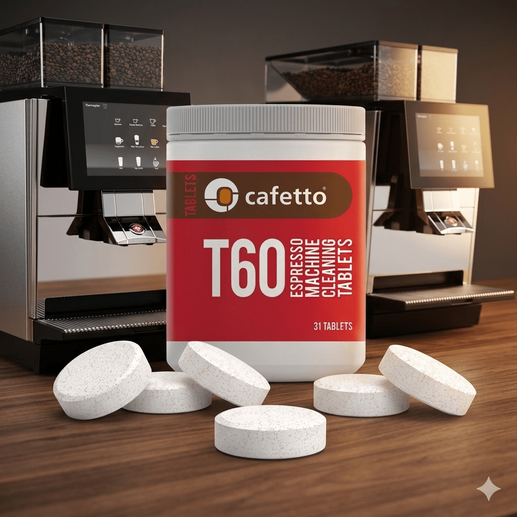 Cafetto T60 Espresso - Reinigungstabletten | 31 Tablets | 6 g | Für Thermoplan® Kaffeemaschinen - Malankara | kaffee & maschinenReinigungstabletten