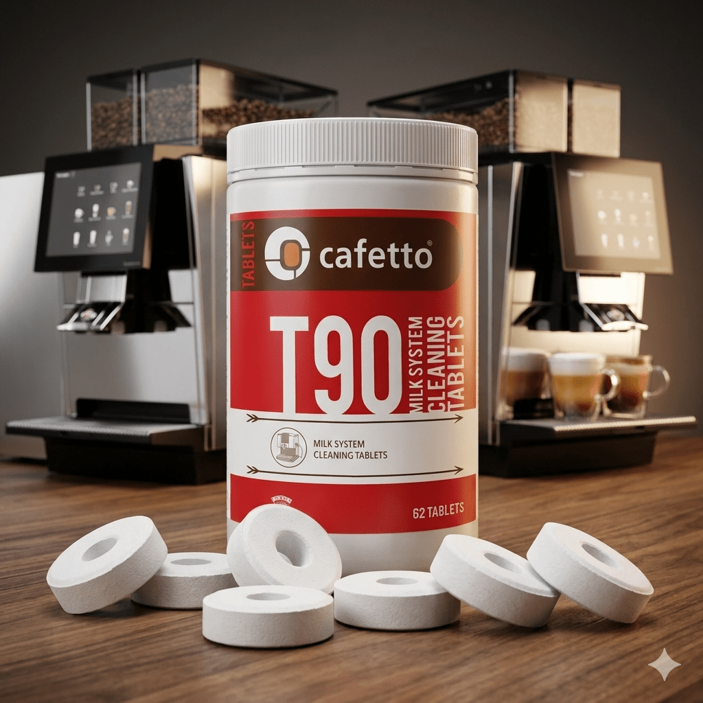 Cafetto T90 Milchsystem - Reinigungstabletten | 62 Tabletten | 9 g | für Thermoplan® und Nespresso® Aquila - Malankara | kaffee & maschinenReinigungstabletten