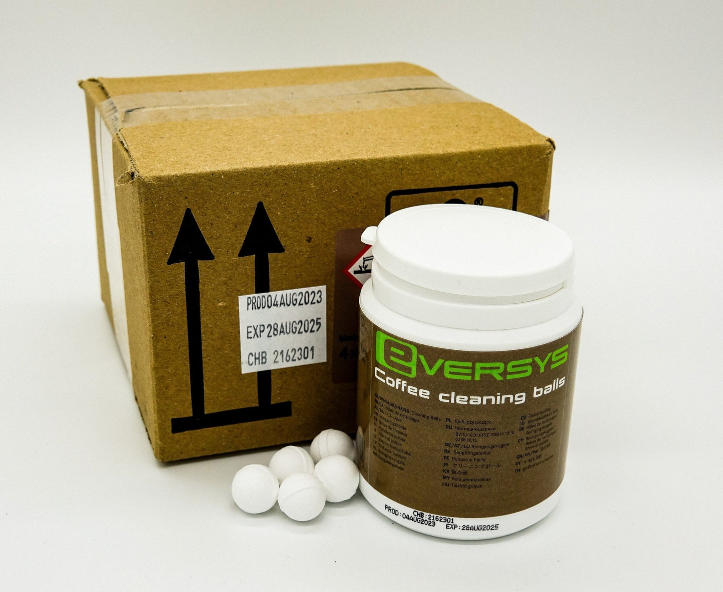 Eversys | Reinigungskugeln | 1 Dose mit 62 Kugeln a 3g - Malankara | kaffee & maschinenReinigungstabletten