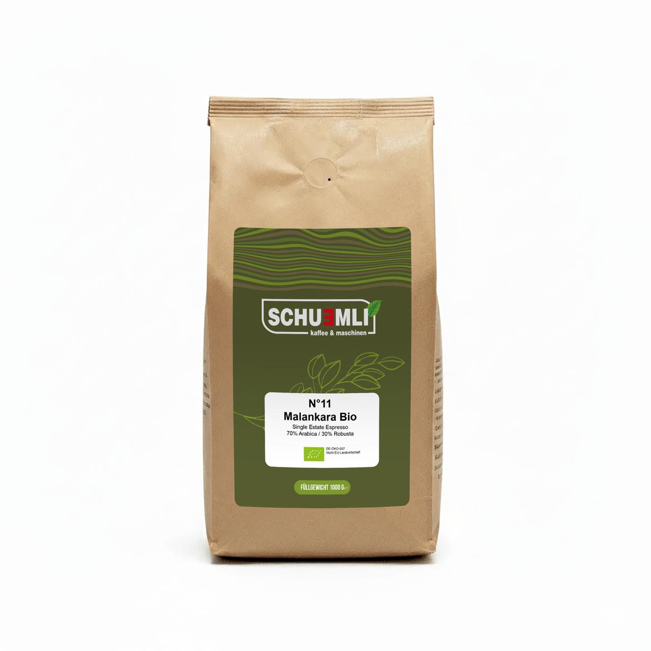 Nr. 11 Malankara Bio Espresso · Indien Kerala · säurearm & cremig · 1 kg - Malankara | kaffee & maschinenKaffeebohnen