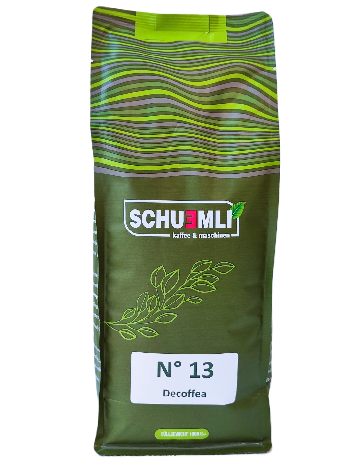 SCHUEMLI | Nr. 13 Decoffea | Entkoffeinierter Kolbenkaffee | 1 kg