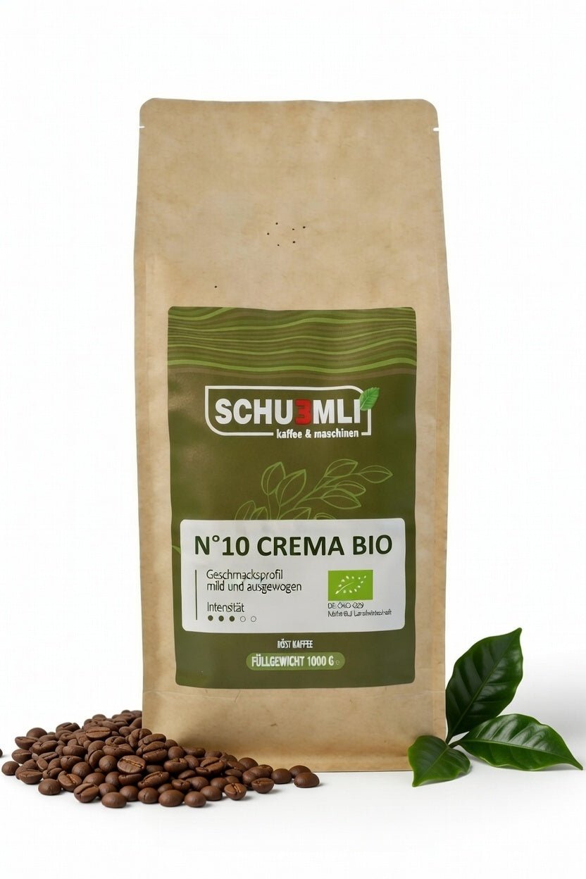 SCHUEMLI | Nr. 10 Crema Bio | milder Bio - Vollautomat Kaffee | 1 kg - Malankara | kaffee & maschinenKaffeebohnen
