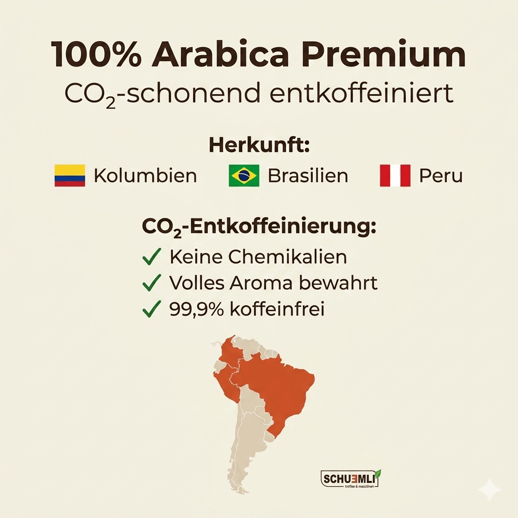 SCHUEMLI | Nr. 13 Decoffea | entkoffeiniert 100% Arabica | 1 kg - Malankara | kaffee & maschinenKaffeebohnen
