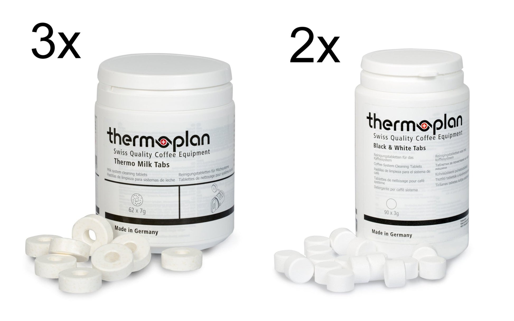 Thermoplan | Black&White 3 One Tab - Set | Reinigungsset für 3 Monate - Malankara | kaffee & maschinenReinigungstabletten